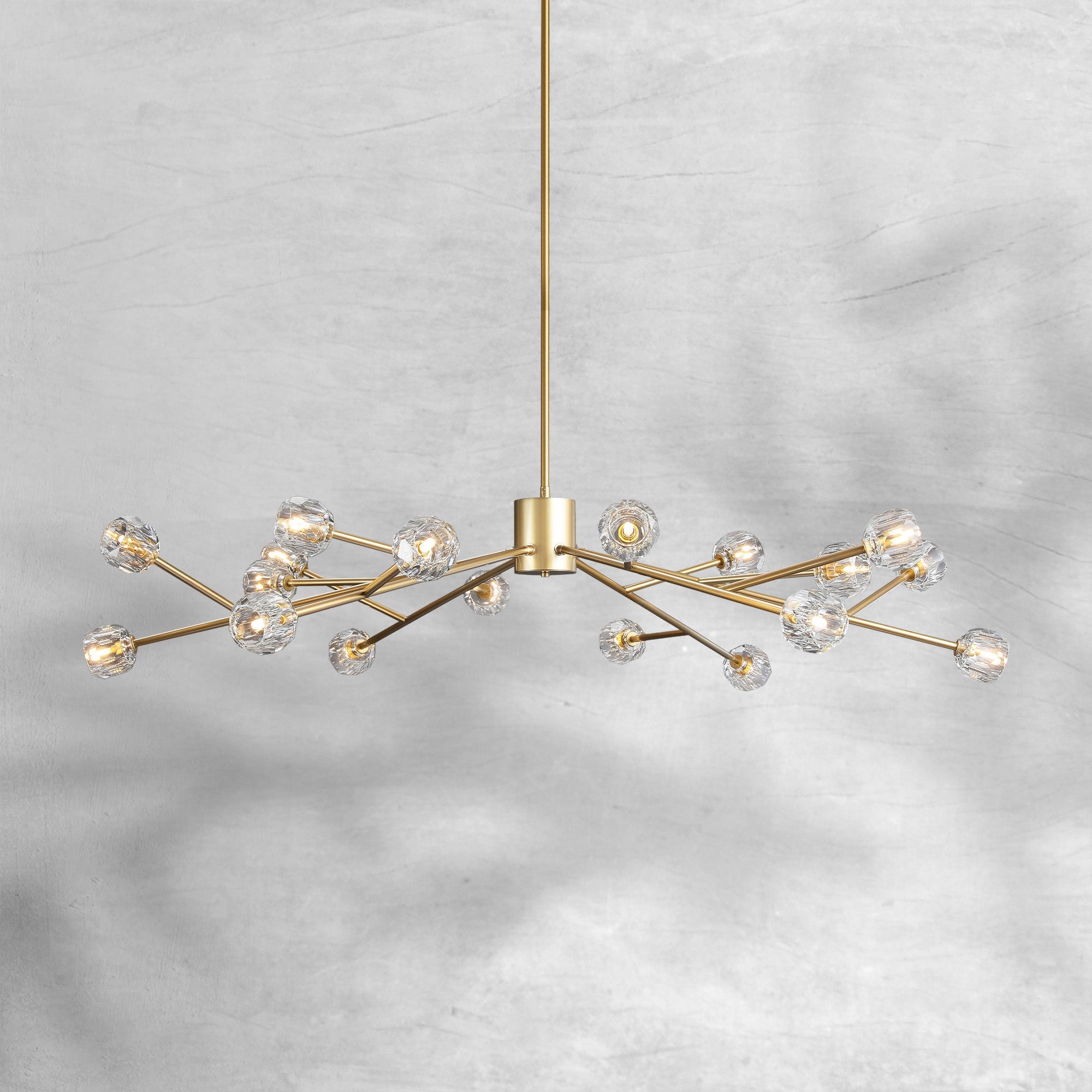 Bille De Crystal Glass Round Chandelier 24"36"48"60"72"