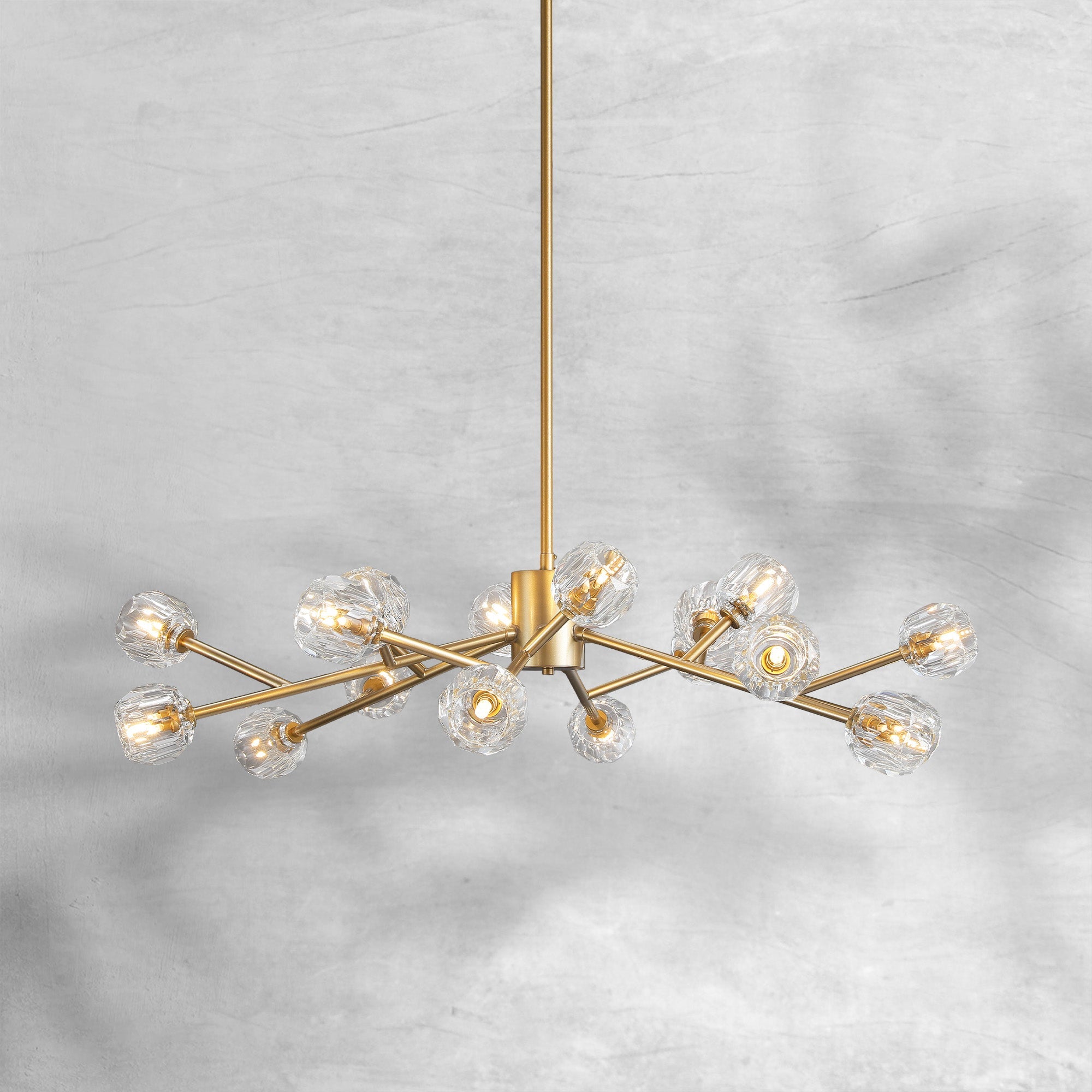 Bille De Crystal Glass Round Chandelier 24"36"48"60"72"