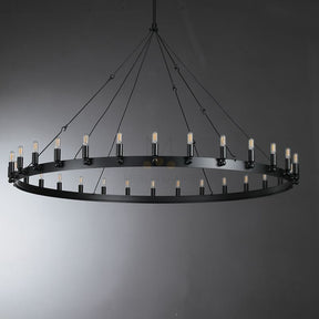 Dania Series Luxury Vintage Filament Round Chandelier, Classic Chandelier Lighting Fixture