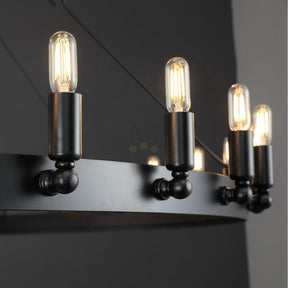 Dania Series Luxury Vintage Filament Round Chandelier, Classic Chandelier Lighting Fixture