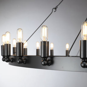Dania Series Luxury Vintage Filament Round Chandelier, Classic Chandelier Lighting Fixture