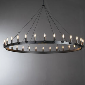 Dania Series Luxury Vintage Filament Round Chandelier, Classic Chandelier Lighting Fixture