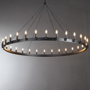 Dania Series Luxury Vintage Filament Round Chandelier, Classic Chandelier Lighting Fixture