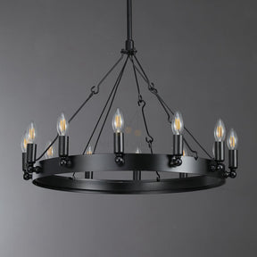 Dania Series Luxury Vintage Filament Round Chandelier, Classic Chandelier Lighting Fixture