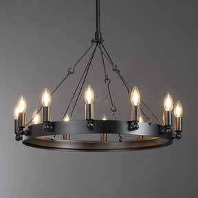 Dania Series Luxury Vintage Filament Round Chandelier, Classic Chandelier Lighting Fixture