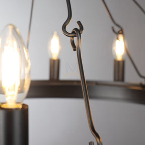 Dania Series Luxury Vintage Filament Round Chandelier, Classic Chandelier Lighting Fixture