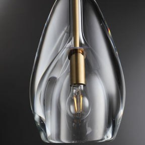 Brandon Flute Pendant 6"/ 8"/ 9", Modern Crystal Kitchen Pendants Lamp