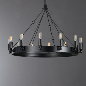 Dania Series Luxury Vintage Filament Round Chandelier, Classic Chandelier Lighting Fixture