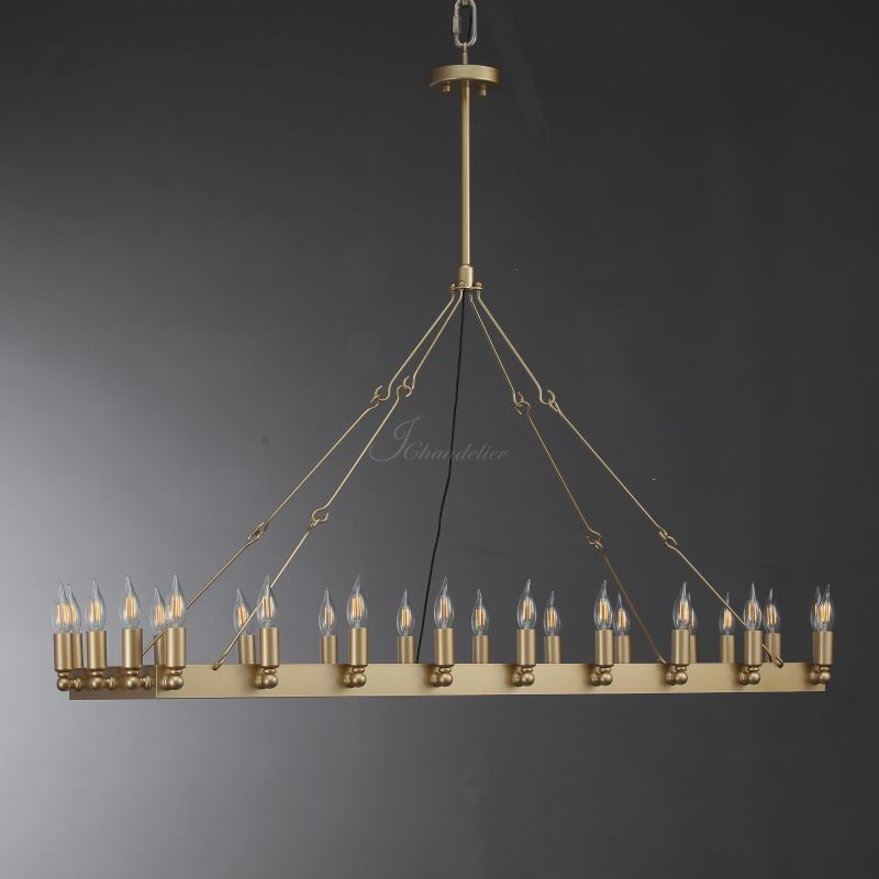 Camina Vintage Candelabra Rectangular Chandelier
