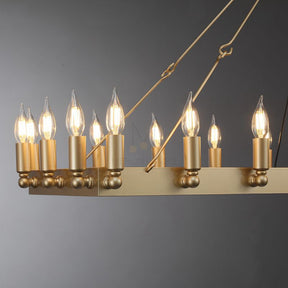 Dania Series Luxury Vintage Filament Round Chandelier, Classic Chandelier Lighting Fixture