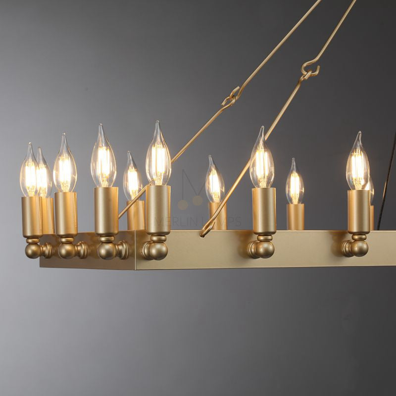Dania Series Luxury Vintage Filament Round Chandelier, Classic Chandelier Lighting Fixture