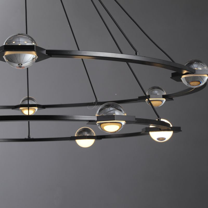 Eclatamt Two-Tier Round Chandelier 48" 60"