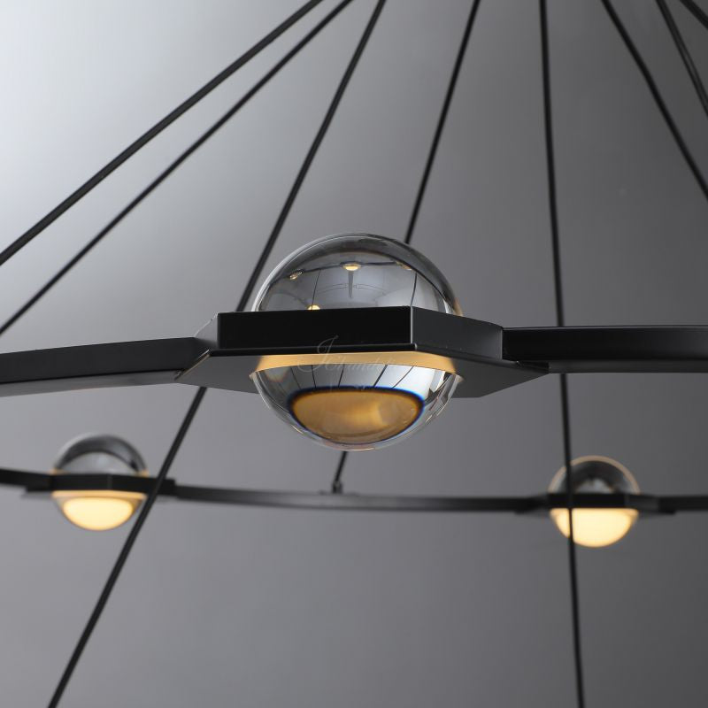 Eclatamt Two-Tier Round Chandelier 48" 60"