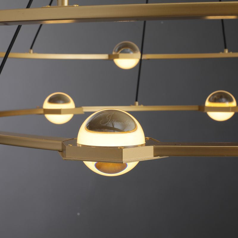 Eclatamt Two-Tier Round Chandelier 48" 60"