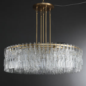 Aria Malachi Round Glass Chandelier