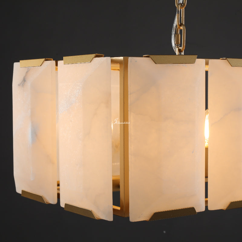 Harlew Calcite Rectangular Chandelier 54"