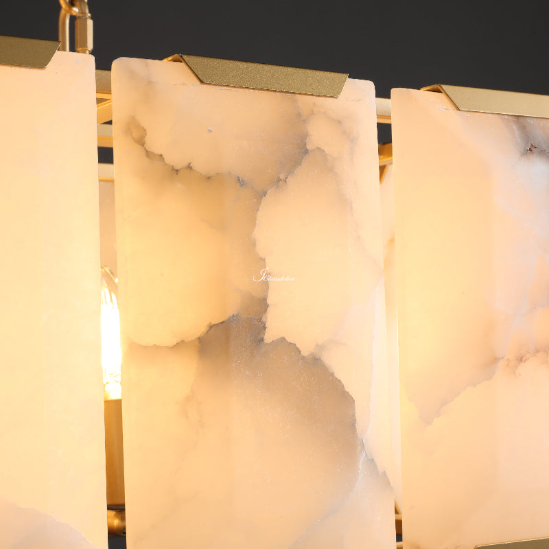 Harlew Calcite Rectangular Chandelier 62"