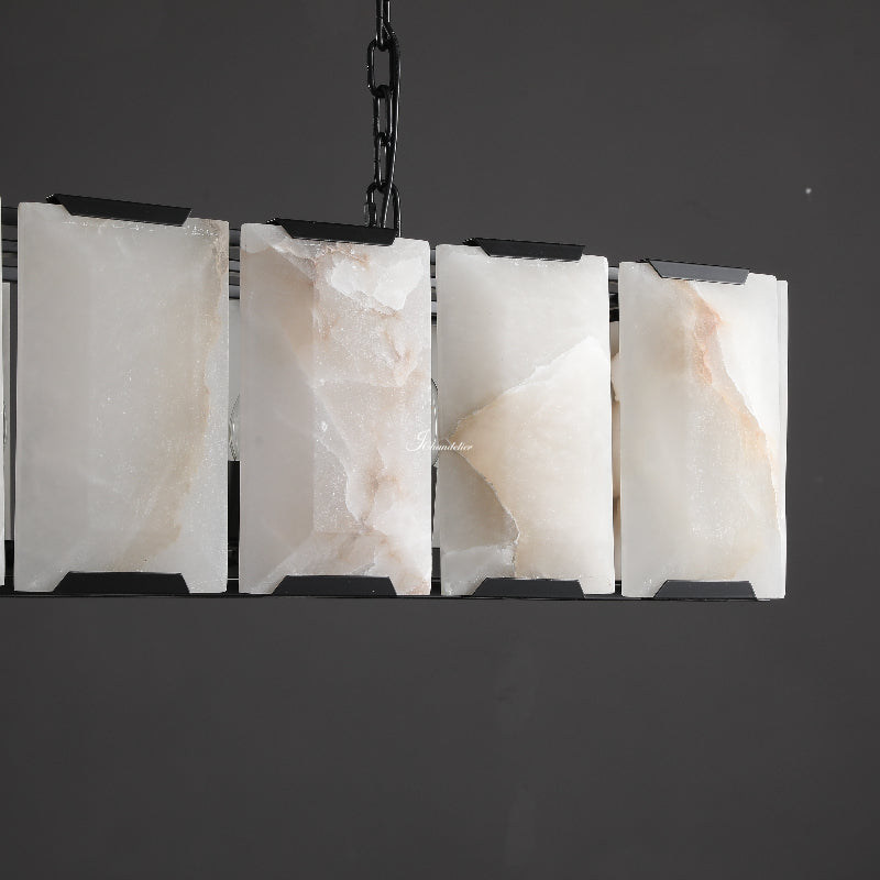 Harlew Calcite Rectangular Chandelier 62"
