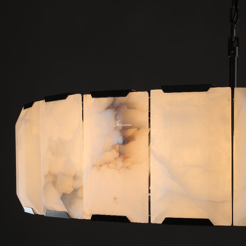 Harlew Calcite Round Chandelier 60"