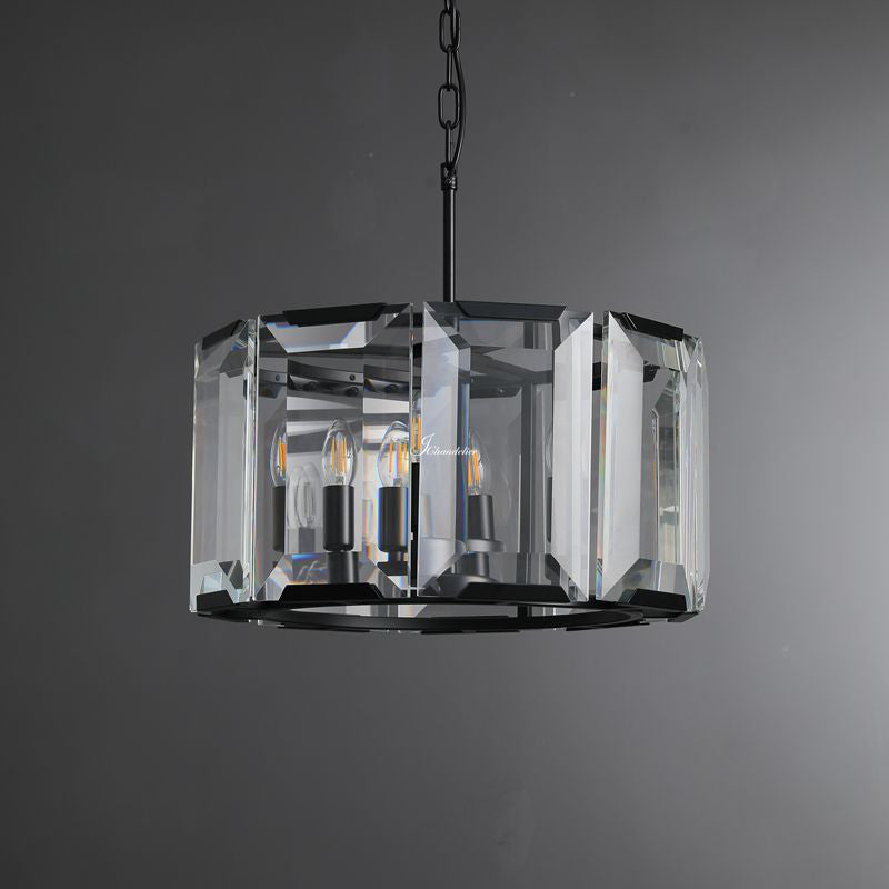 Harlew Crystal Round Chandelier 19"