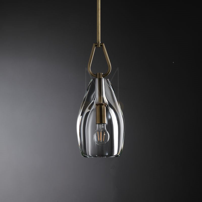 Brandon Flute Pendant 6"/ 8"/ 9", Modern Crystal Kitchen Pendants Lamp
