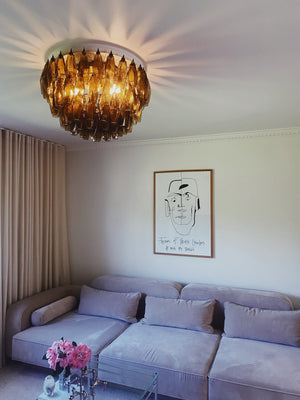 Murano Chandelier – Poliedri – 84 glasses