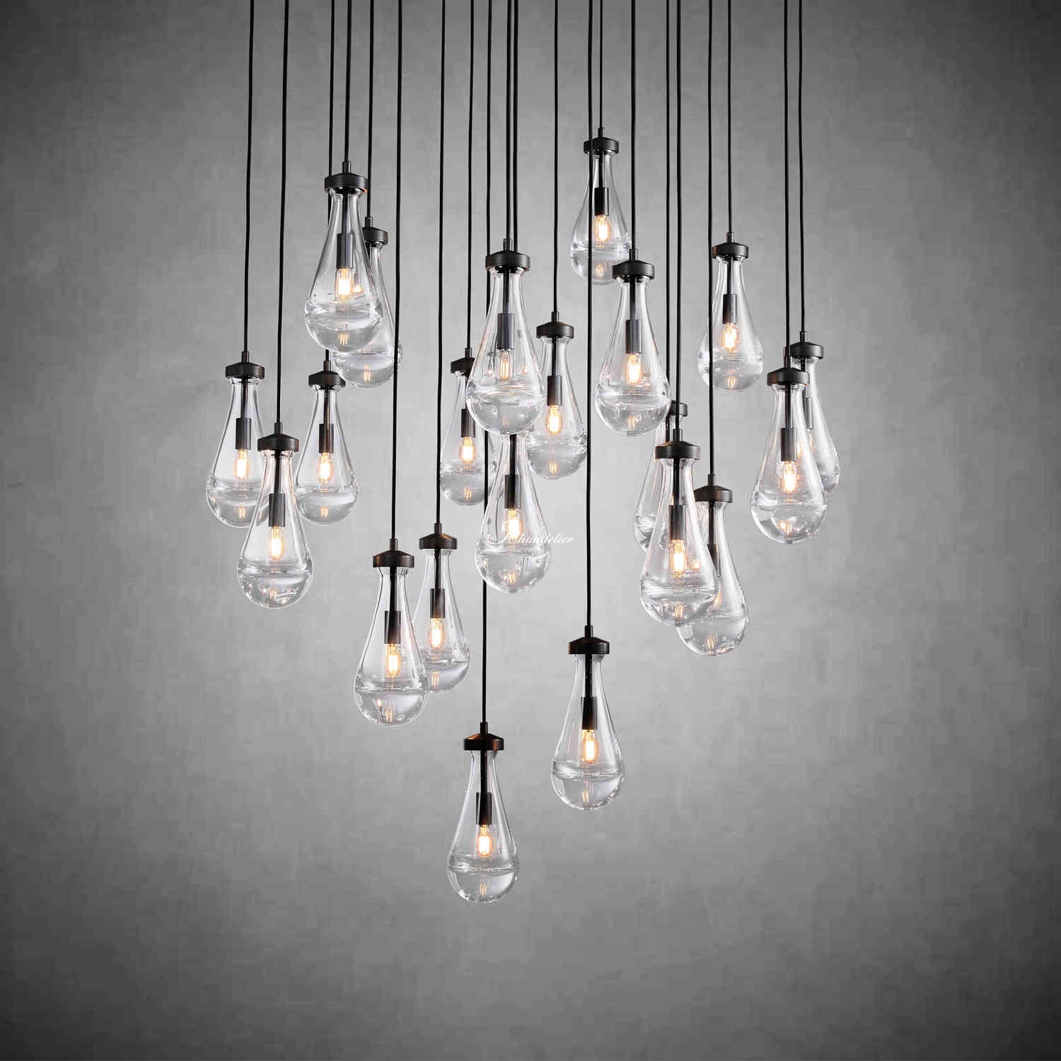JC Raindrops Round Chandelier
