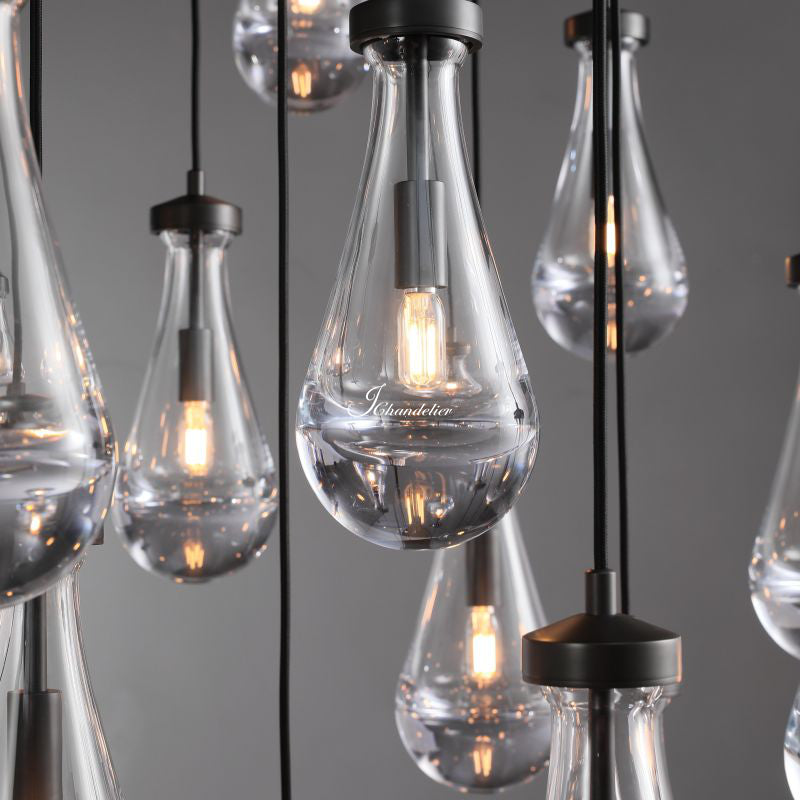 Raindrop Round Chandelier 47"