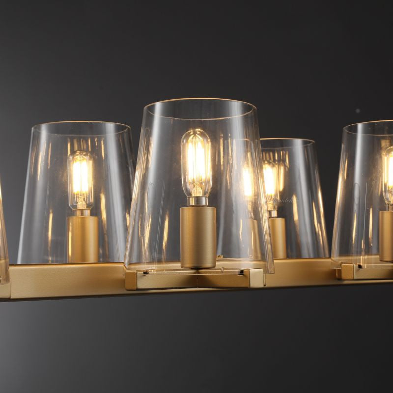 Paricia Glass Linear Chandelier 49"60"