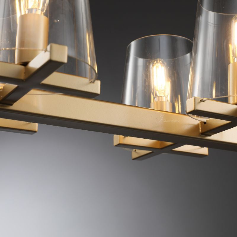Paricia Glass Linear Chandelier 49"60"