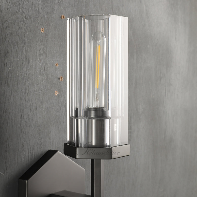 Lameth Hexagonal Wall Sconce 14"19"