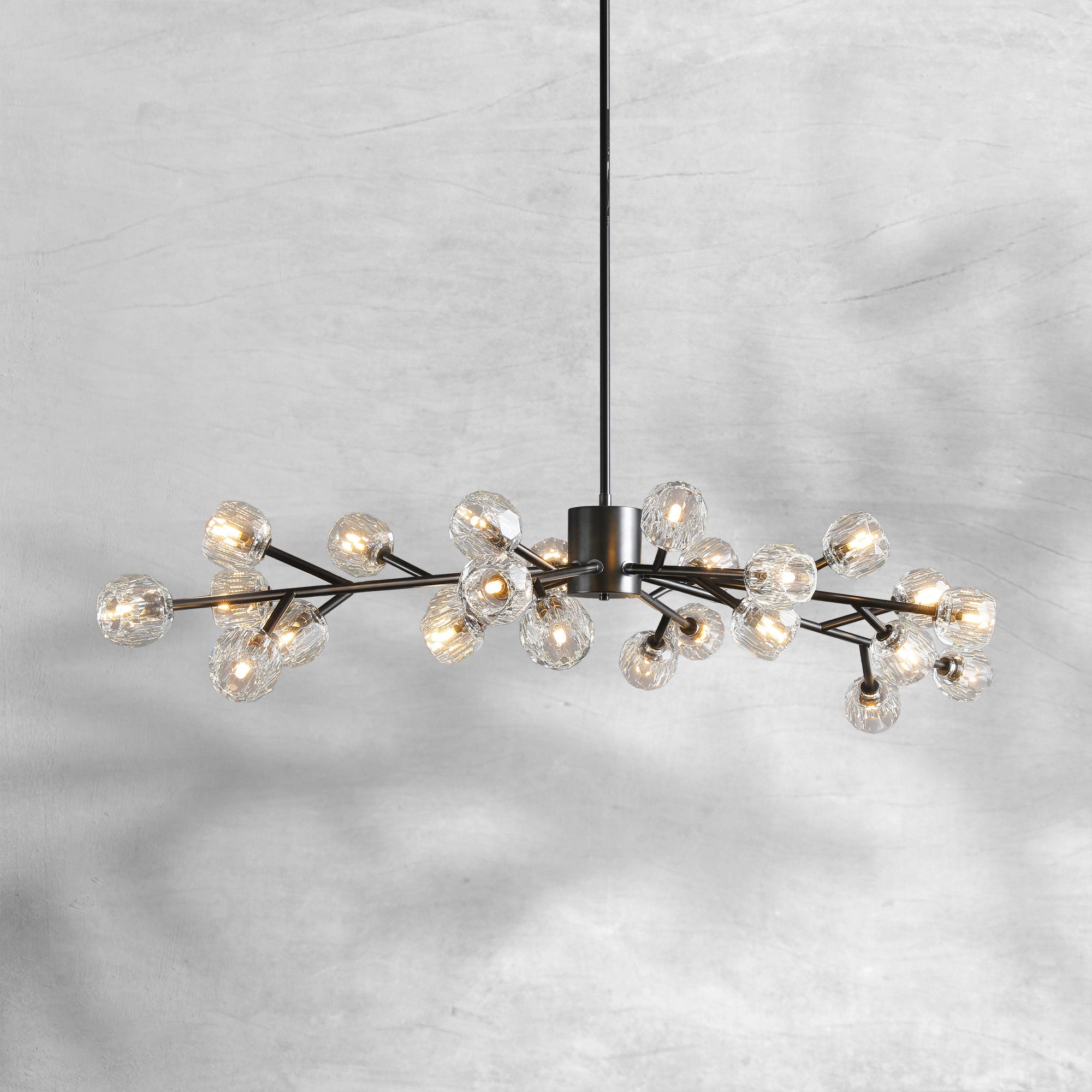 Bille De Crystal Glass Round Chandelier 24"36"48"60"72"