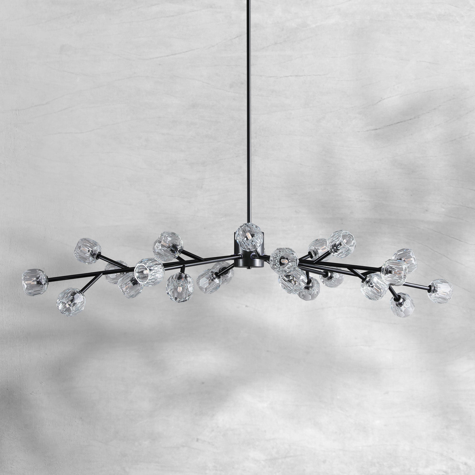 Bille De Crystal Glass Round Chandelier 24"36"48"60"72"