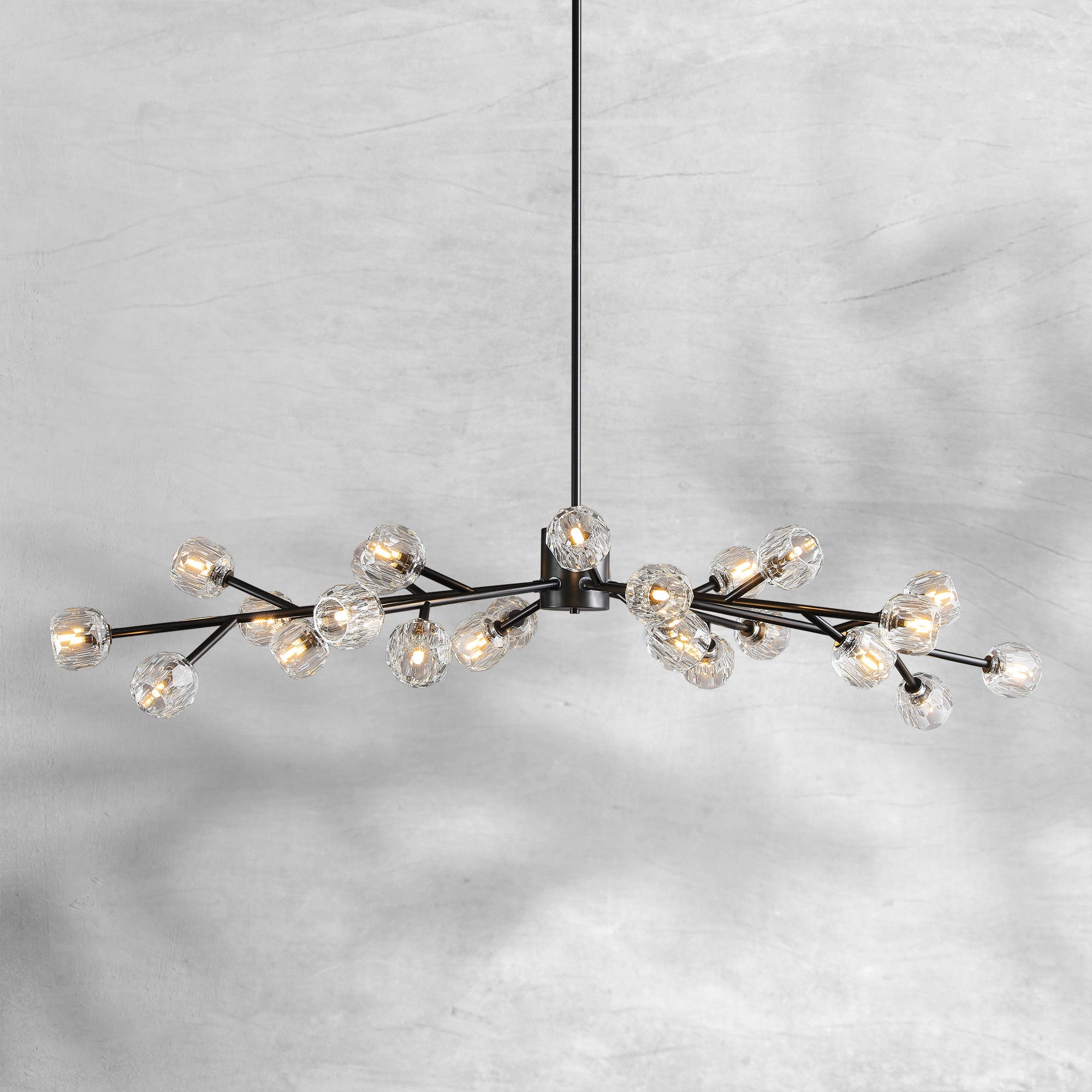 Bille De Crystal Glass Round Chandelier 24"36"48"60"72"