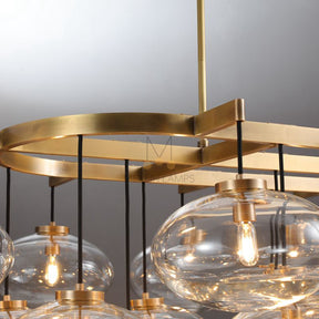 Calus Clear Linear Chandelier 72"