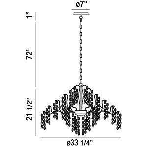 Campobasso Chandelier 11 lights 33 inches