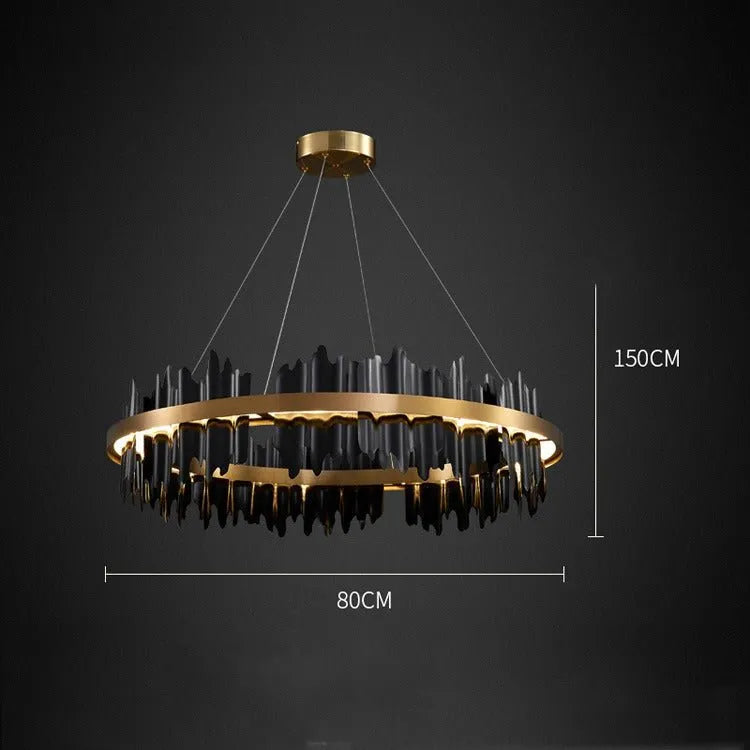 Aria Flowing Hill and Valleys LED Round Chandelier Light