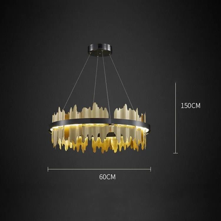 Aria Flowing Hill and Valleys LED Round Chandelier Light