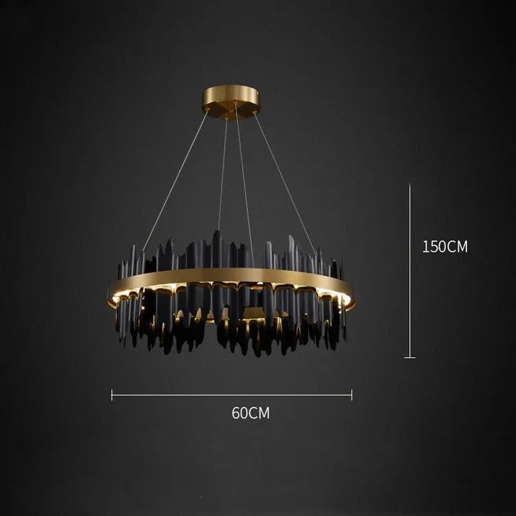 Aria Flowing Hill and Valleys LED Round Chandelier Light