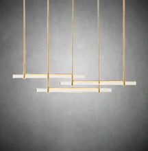 Auduben Crystal Triple Bar Linear Chandelier