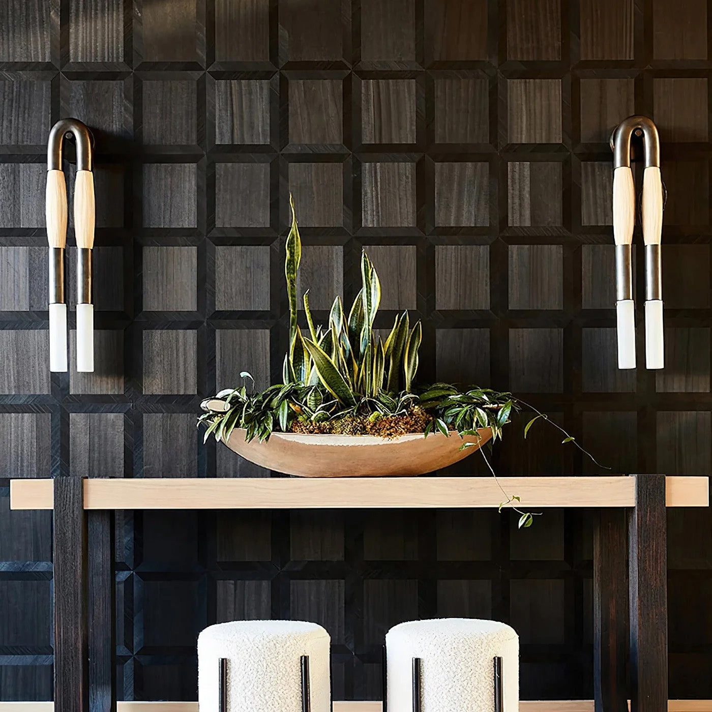 Double Head Antonia Horsehair Sconce