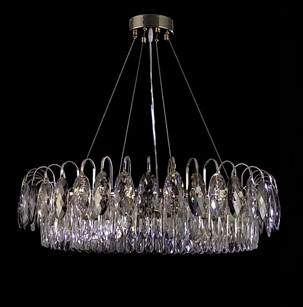Luxurious K9 Crystal Chandelier Modern Ceiling Light Fixtures Set for Living Room/Dining Room