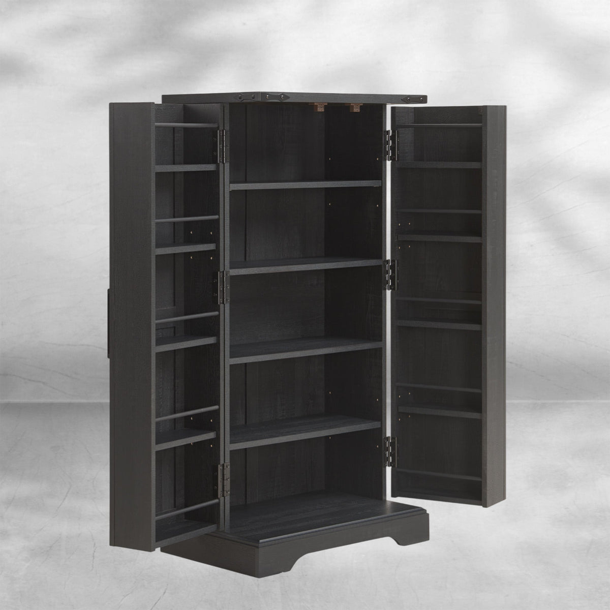 47" Wooden Storage Cabinet Farmhouse Pantry Organizer