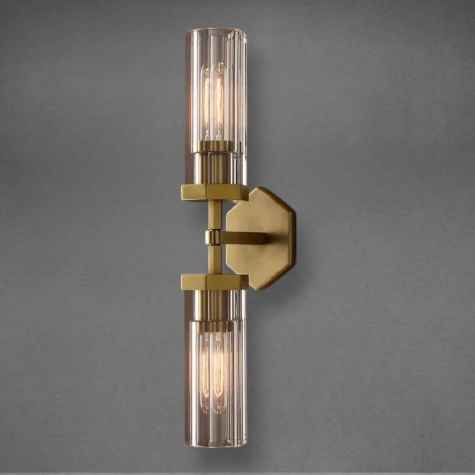 Lameth Hexagonal Linear Wall Sconce 20"31"