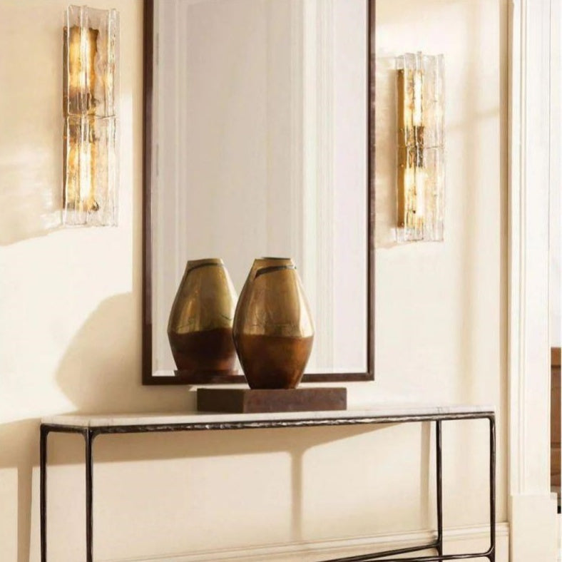 Lattace Smoke Glass Sconce 30"