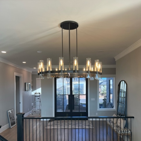 Aria Rachel Round Glass Chandelier