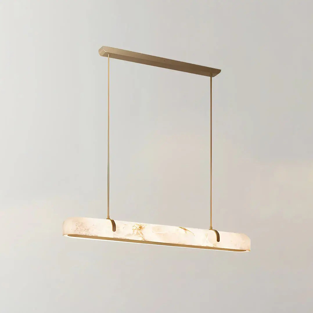 Aria Lamps Linear Alabaster Chandelier