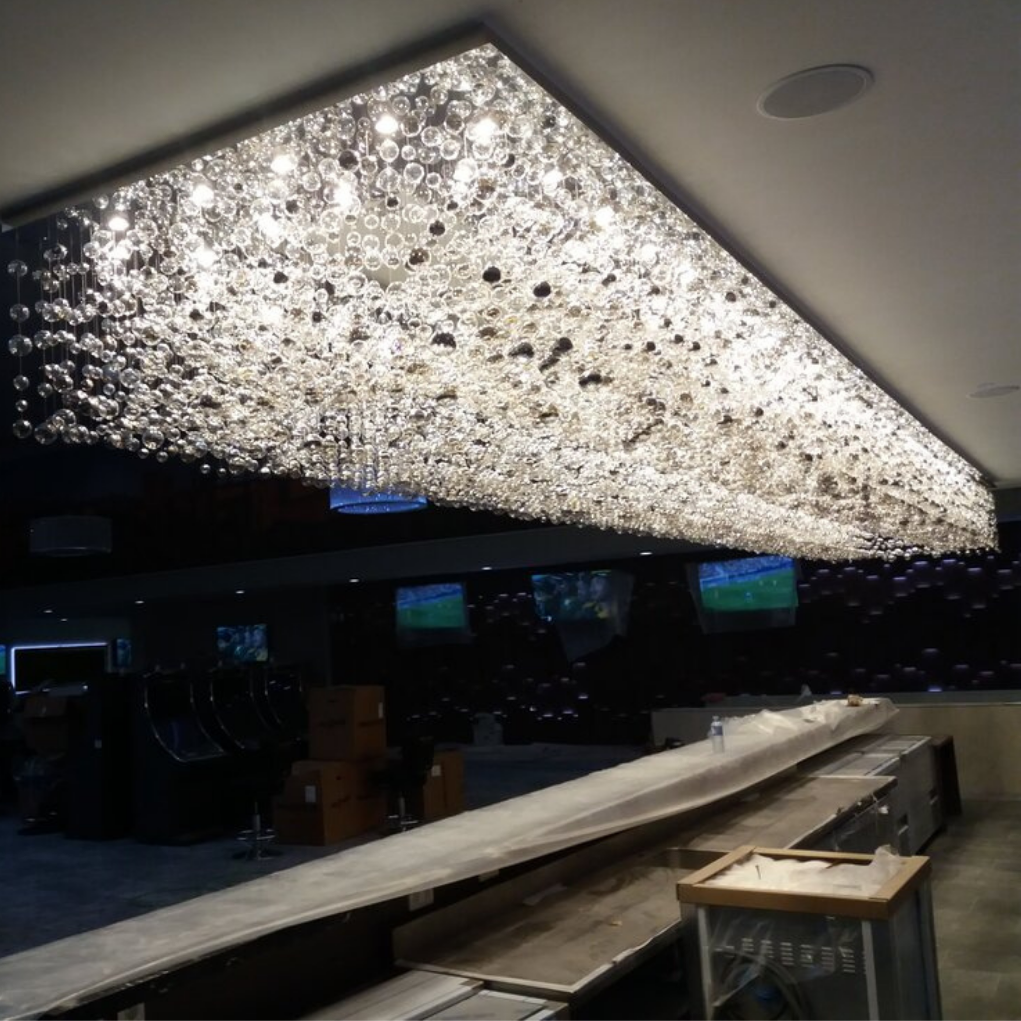 Aria Looong 120 Modern Chandelier (Silver Color)