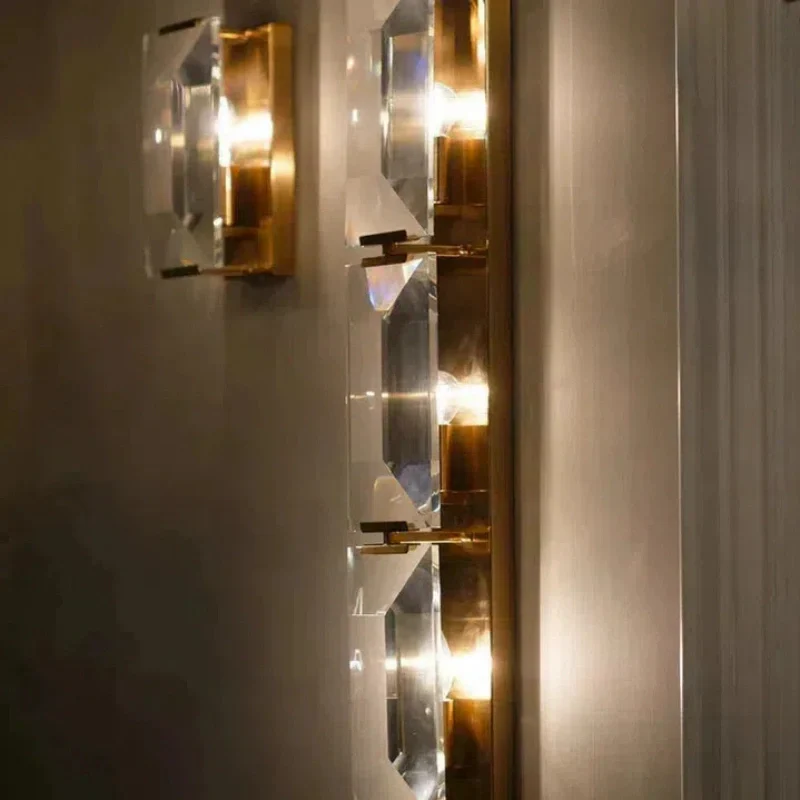 Harlew Crystal Triple Wall Lamp