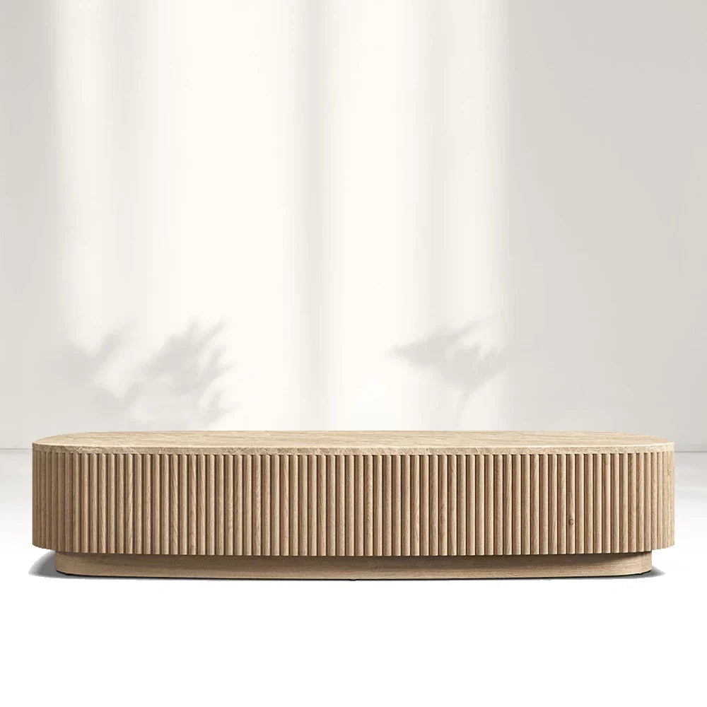 Mulho Oak Wood & Stone Coffee Table